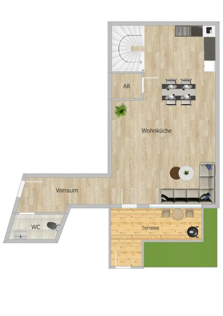 Neubauprojekt Oberlaa - Wohnen, wo Lebensqualität zu Hause ist! Top 01: 3-Zi.-Maisonette mit Garten, Balkon und Dachterrasse!