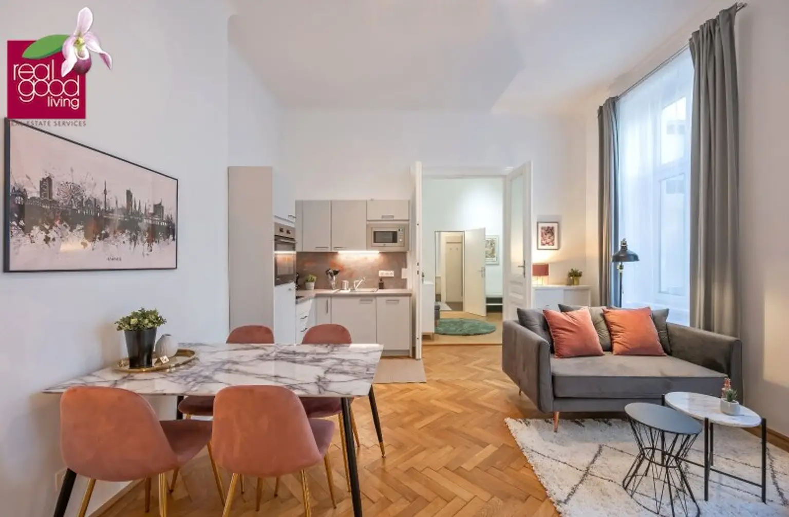 Altbau-Cityapartment komplett hofseitig & ruhig – sofort bezugsfertig | 3 Zimmer