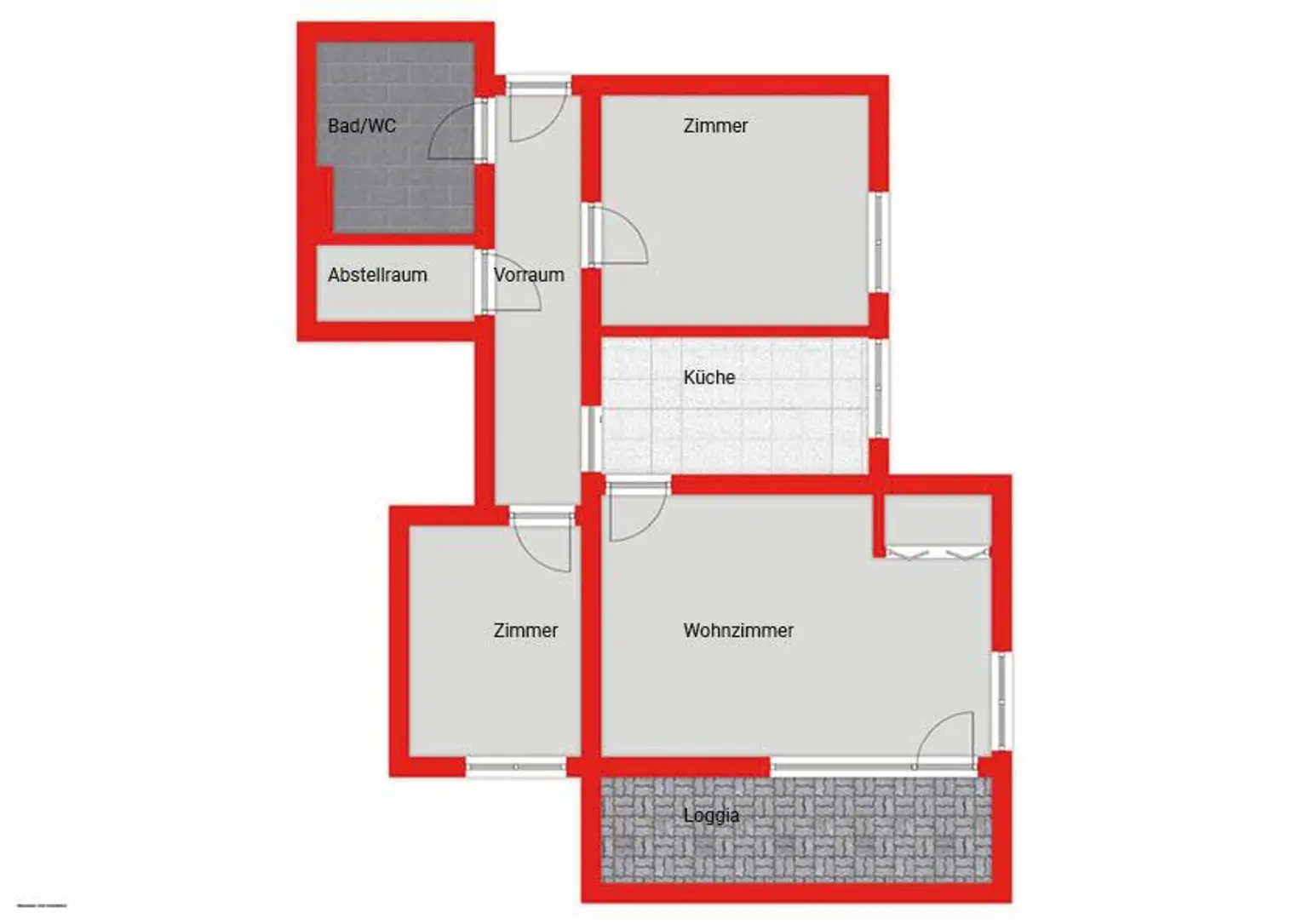 Großzügige 3-Zimmer-Wohnung mit Loggia in zentrumsnaher Lage