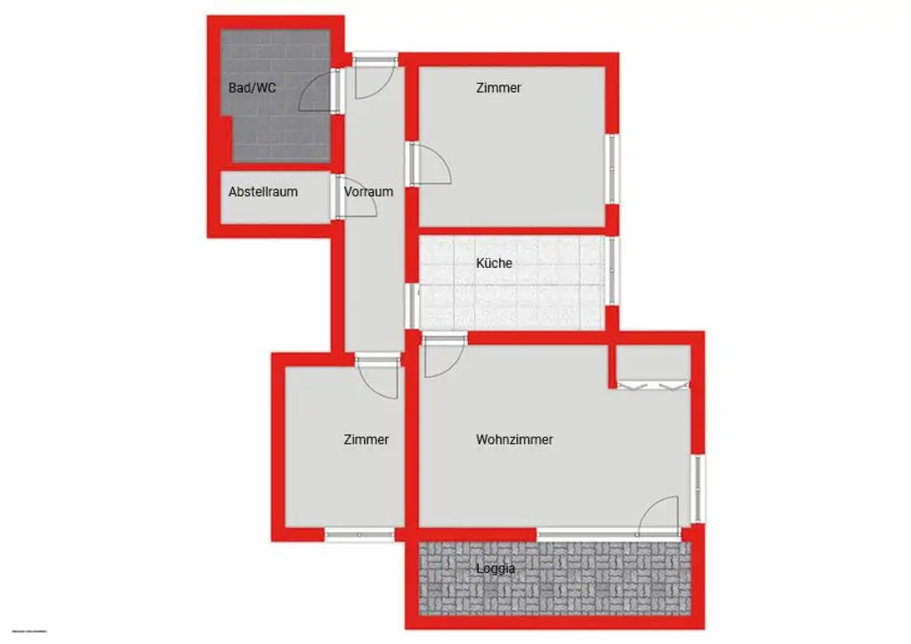 Großzügige 3-Zimmer-Wohnung mit Loggia in zentrumsnaher Lage