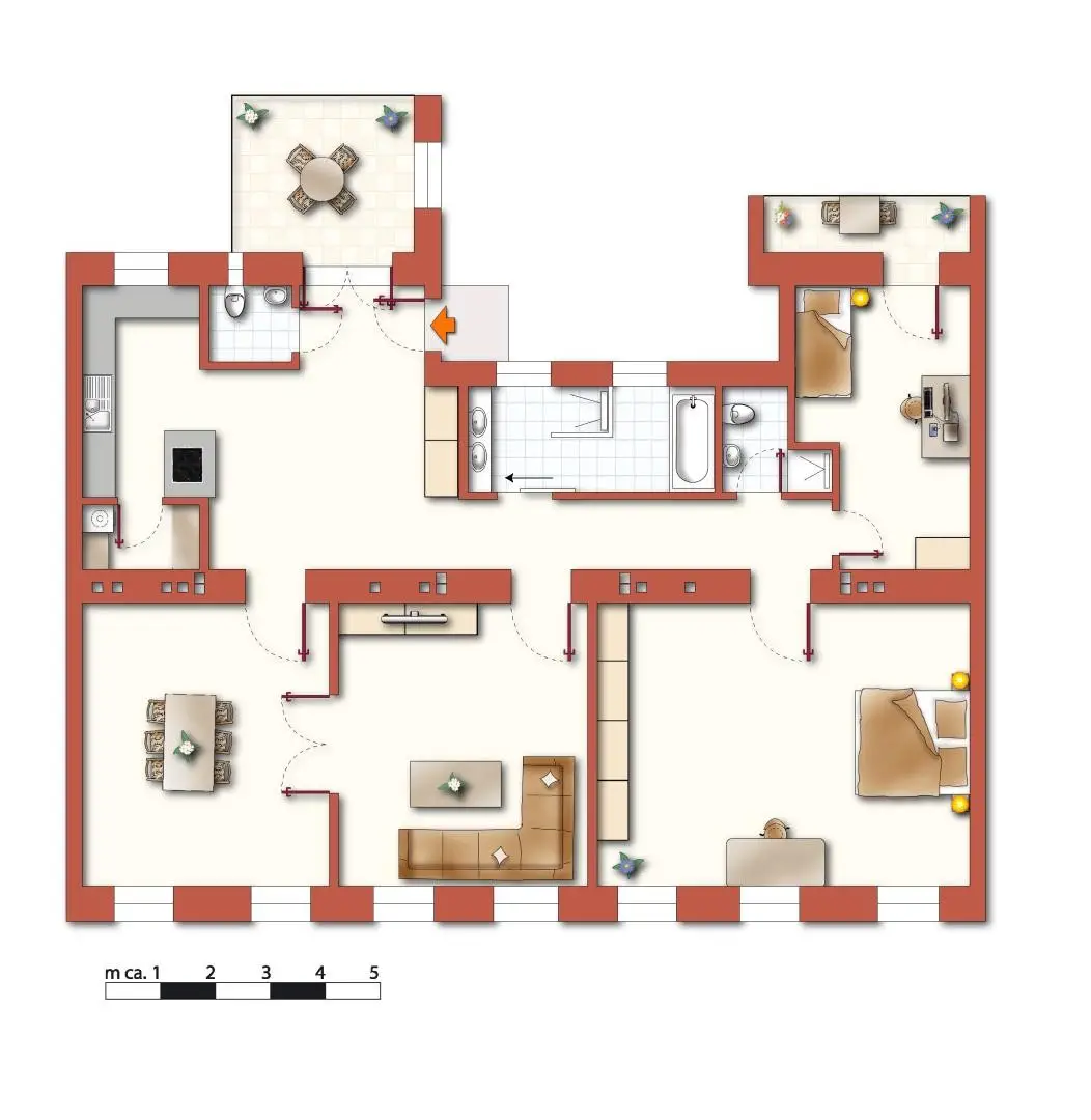 Plan Top 4 (Annahme möbliert)