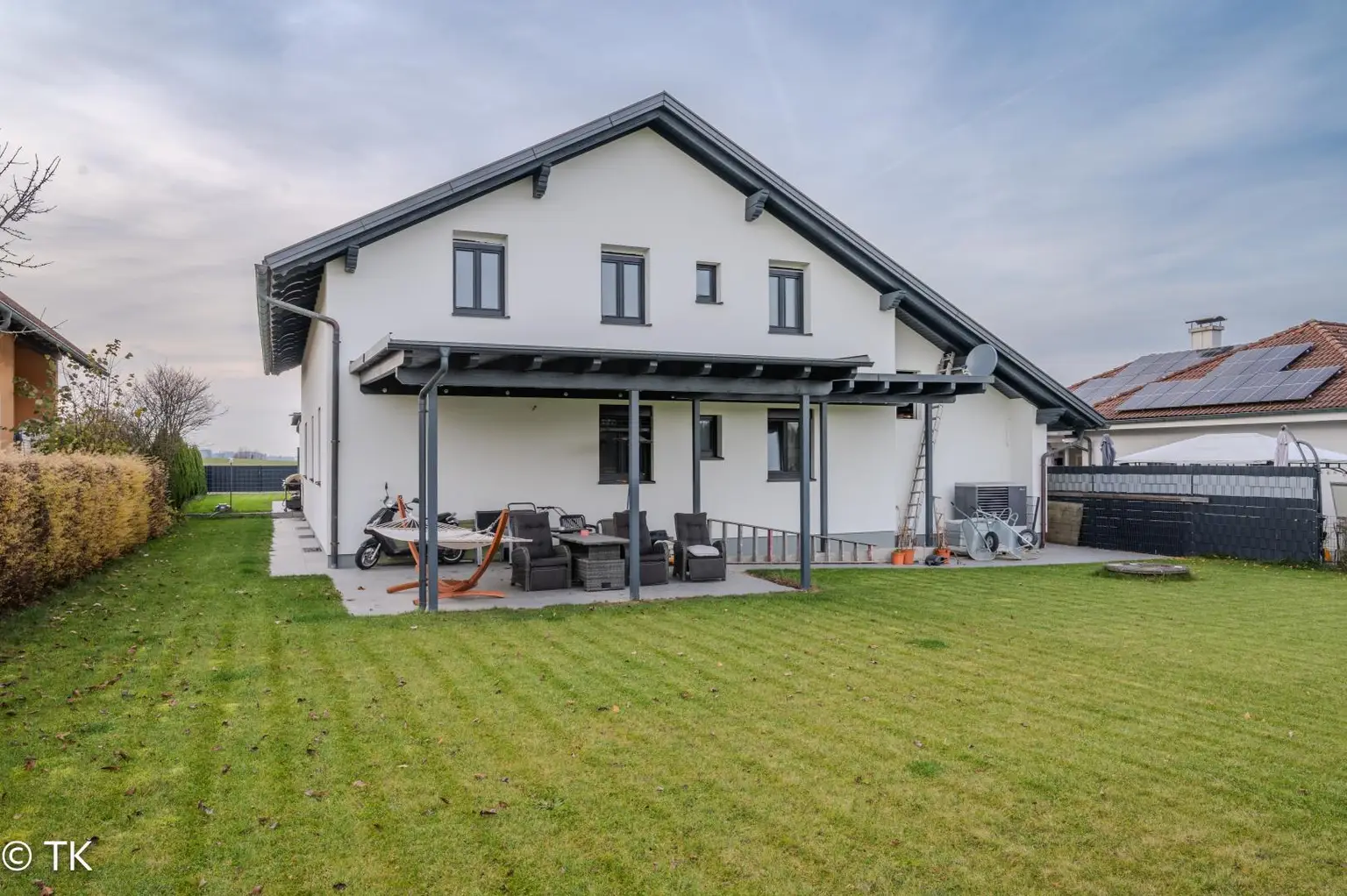 Ansicht Garten hinter  dem Haus