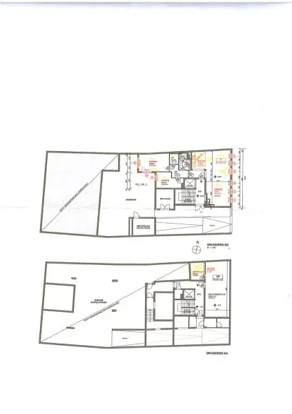 Grundrissskizze EG und KG