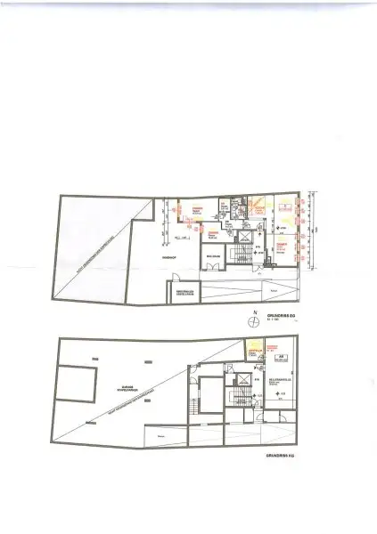 Grundrissskizze EG und KG