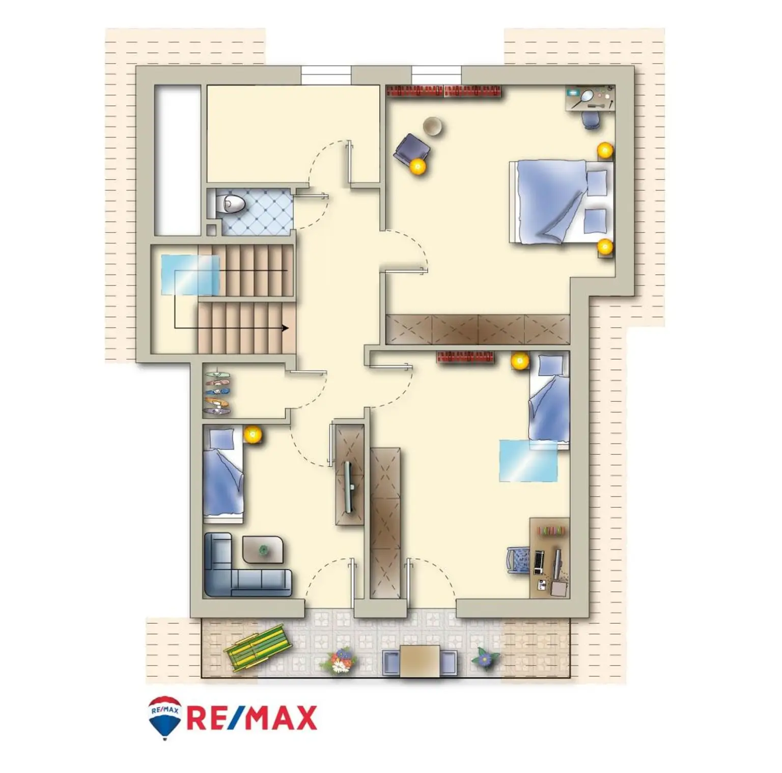 Grundriss Haus 70a, Obergeschoss