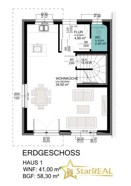 NOCH 3 HÄUSER FREI! EINZELHAUS MIT KELLER. 210m² GARTEN! TOP U-BAHN-ANBINDUNG. PROVISIONSFREI für den Käufer.