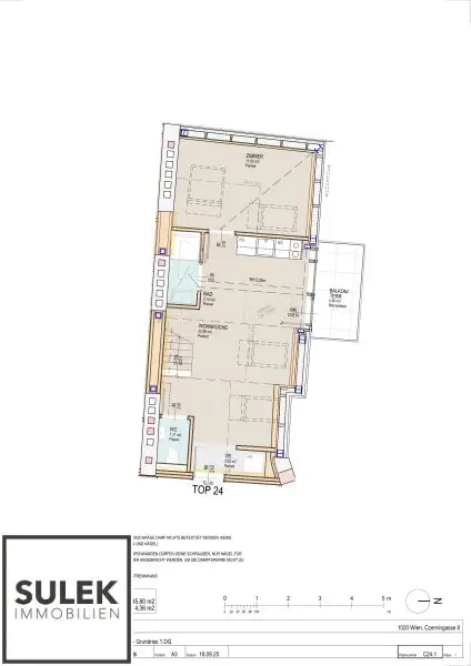 lichtdurchflutete und hochwertig ausgestattete Single-DG-Maisonette in der Czerningasse