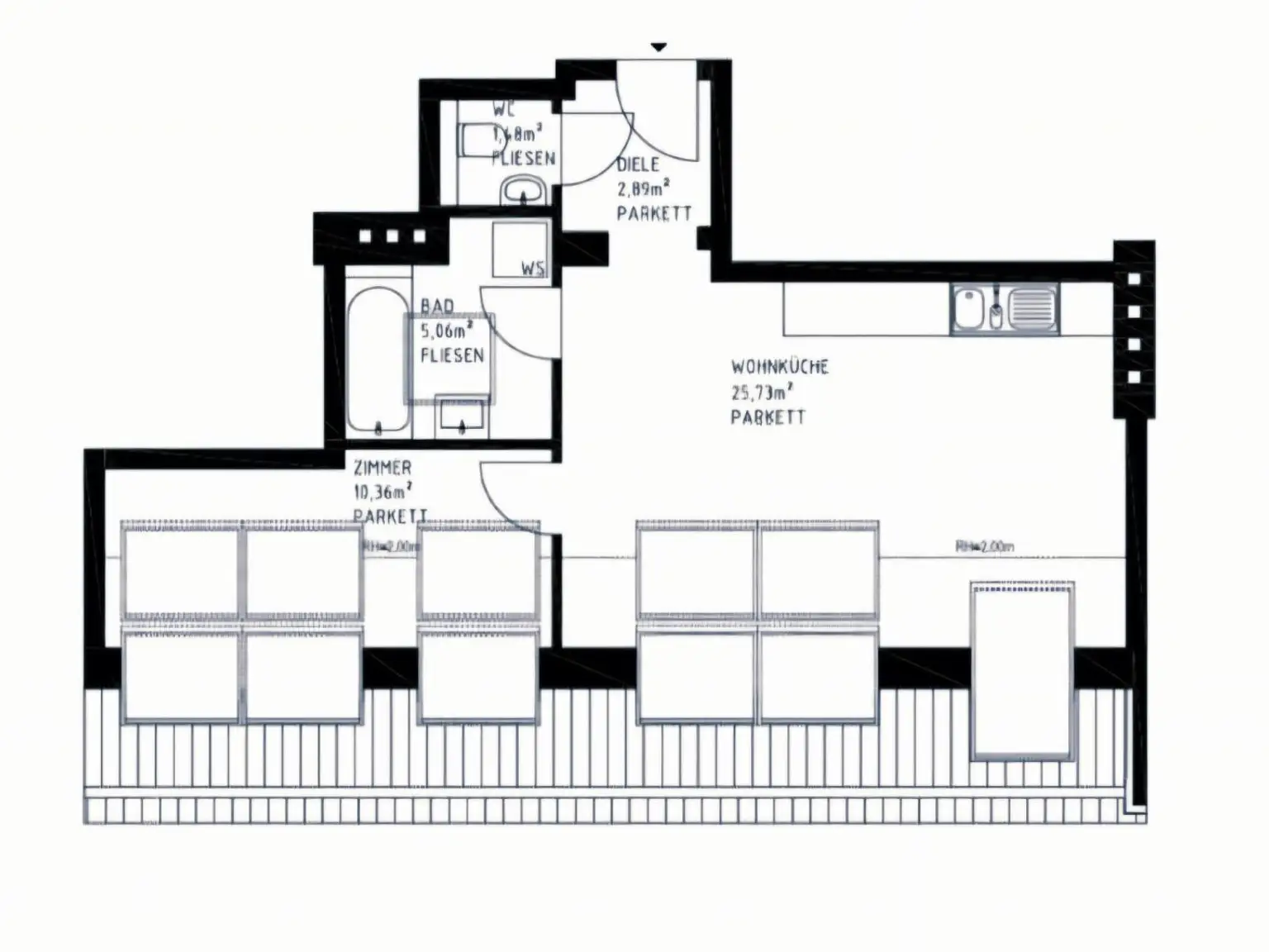 Helles 2 Zimmer - Büro - DG | wenige Schritte entfernt - Straßebahnlinie 46 | Nähe Brunnenmarkt & U6 Thaliastraße
