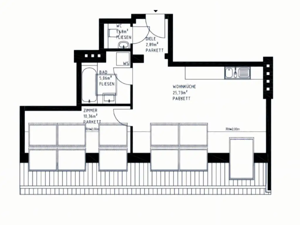 Helles 2 Zimmer - Büro - DG | wenige Schritte entfernt - Straßebahnlinie 46 | Nähe Brunnenmarkt & U6 Thaliastraße