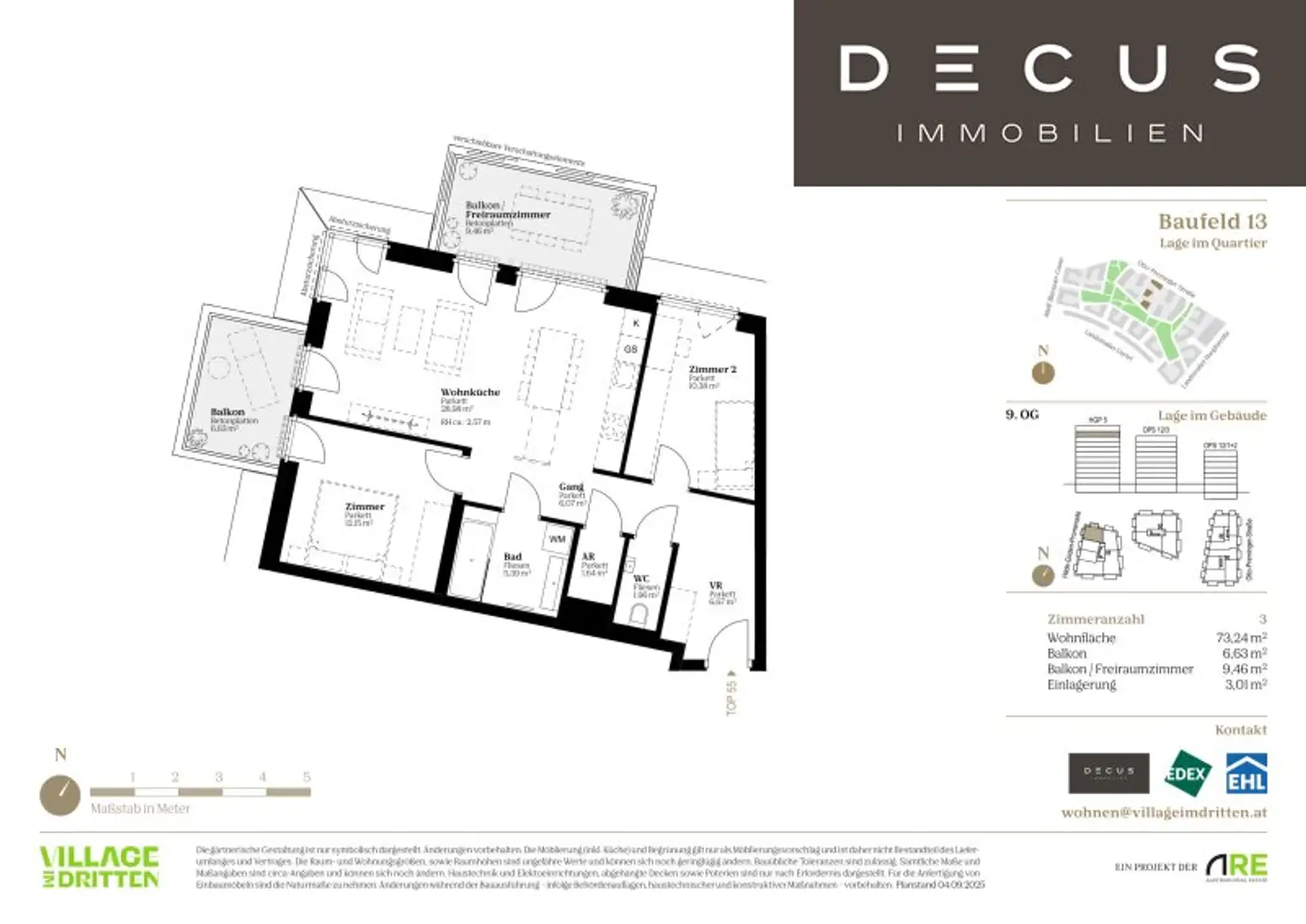 | DREI ZIMMER | BALKON | EIGENNUTZER | URBAN DAHEIM | VILLAGE IM DRITTEN | BAUFELD 13 | FERTIGSTELLUNG 2027
