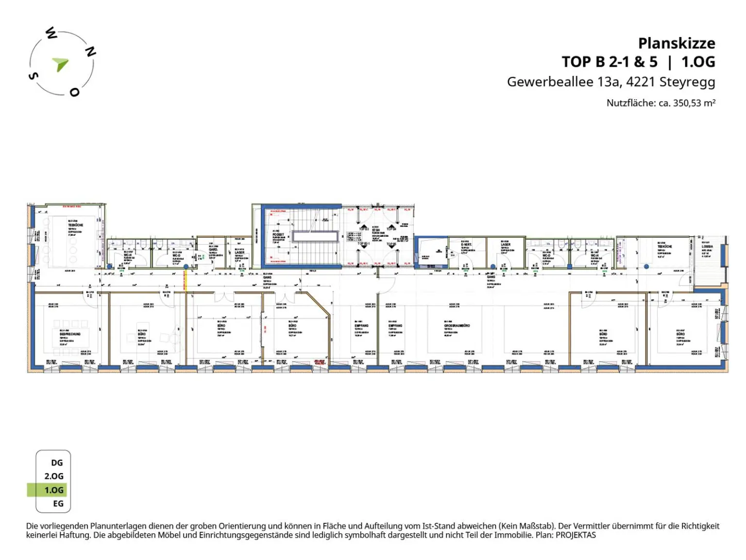 Planskizze Tops gesamt