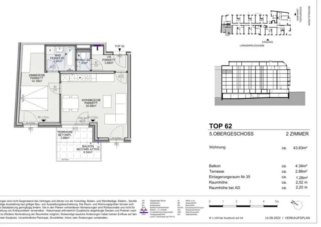 Modern wohnen in Meidling! Neubau 2-Zimmer-Erstbezug mit Balkon im 5. Liftstock - Top62