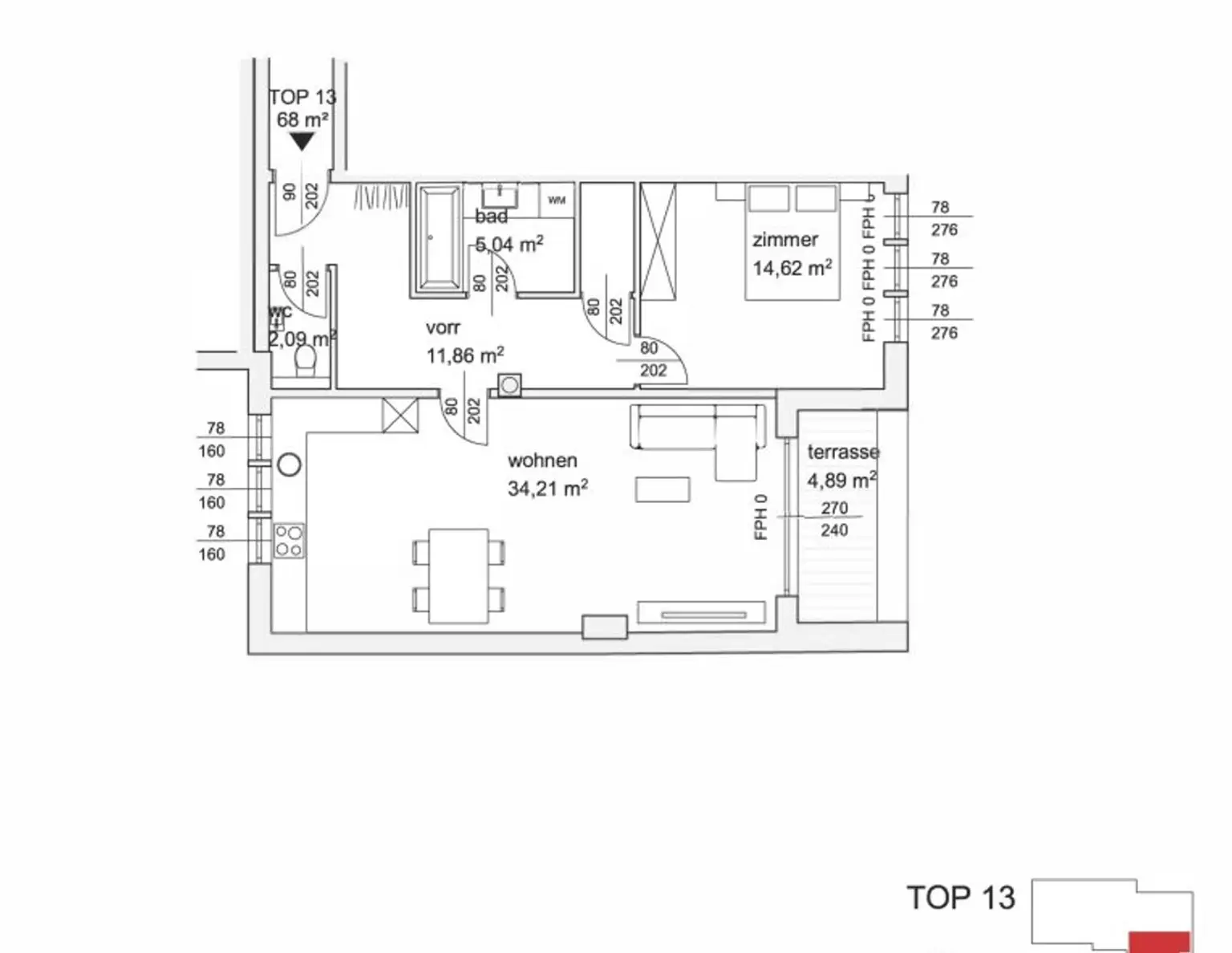 Charmante Dachgeschosswohnung mit Terrasse!