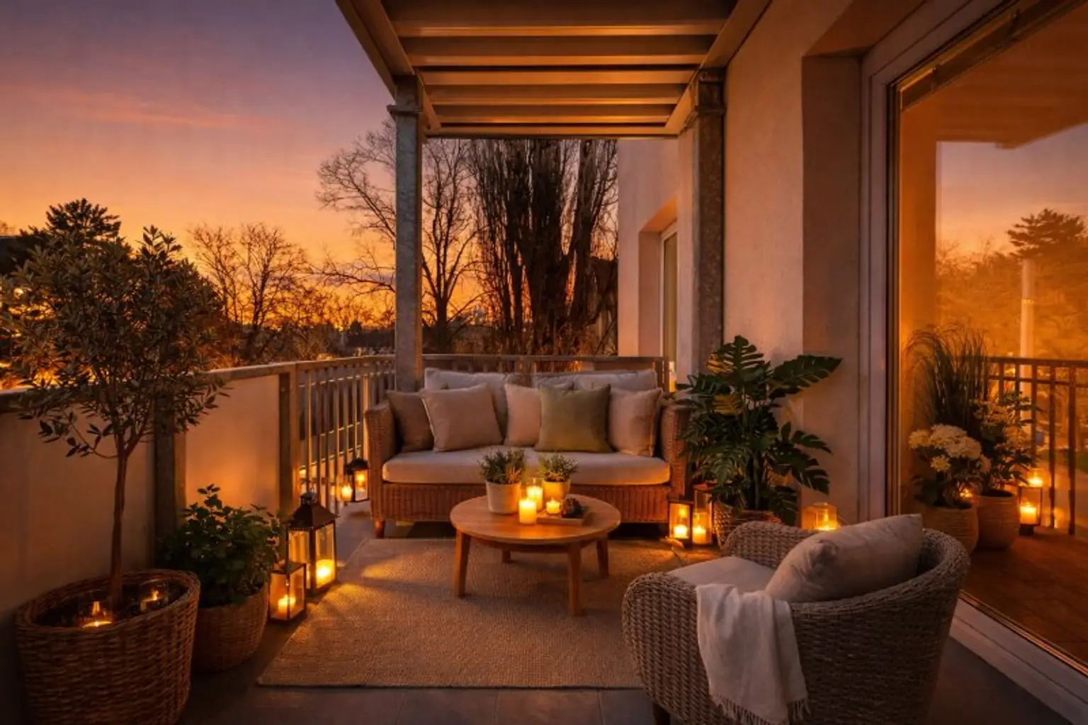 Abendstimmung Balkon