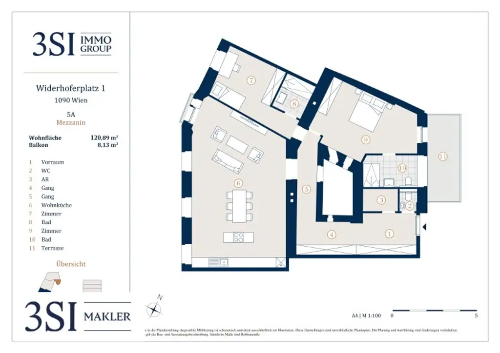 Grand Park Residence: Edle 3-Zimmer-Wohnung mit Balkon