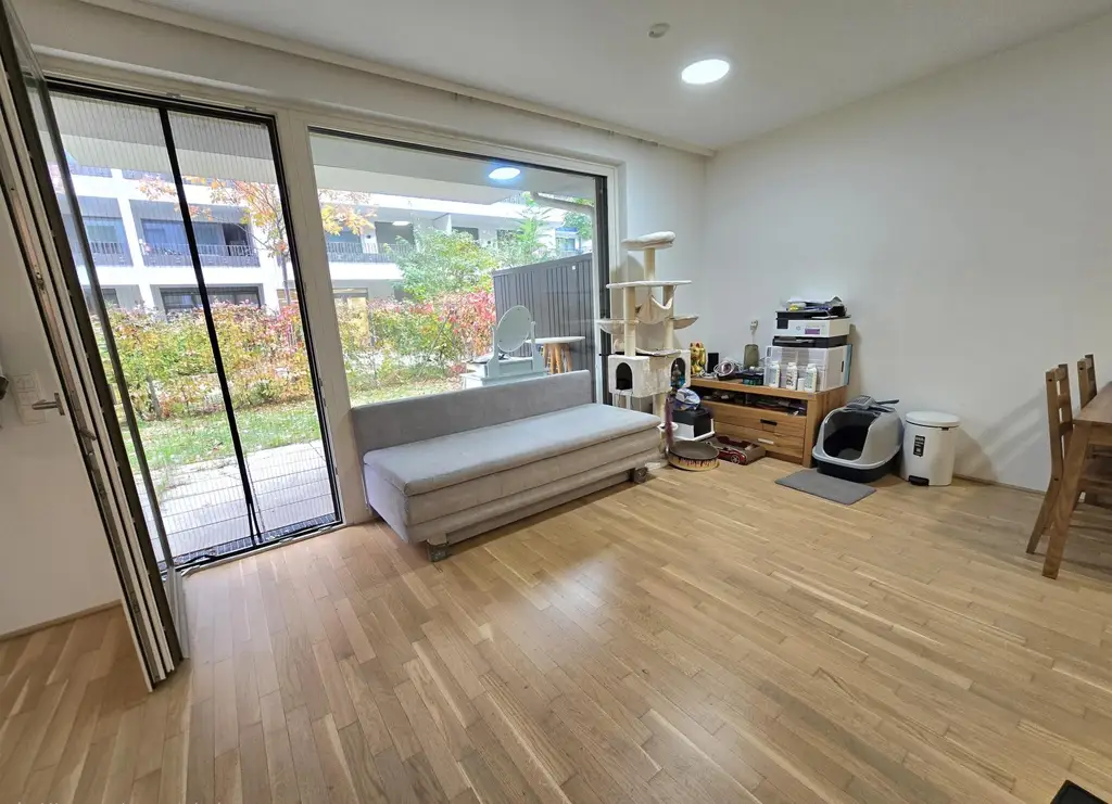 "Ankommen. Wohlfühlen. Zuhause sein – Ihre Gartenwohnung in Liesing."