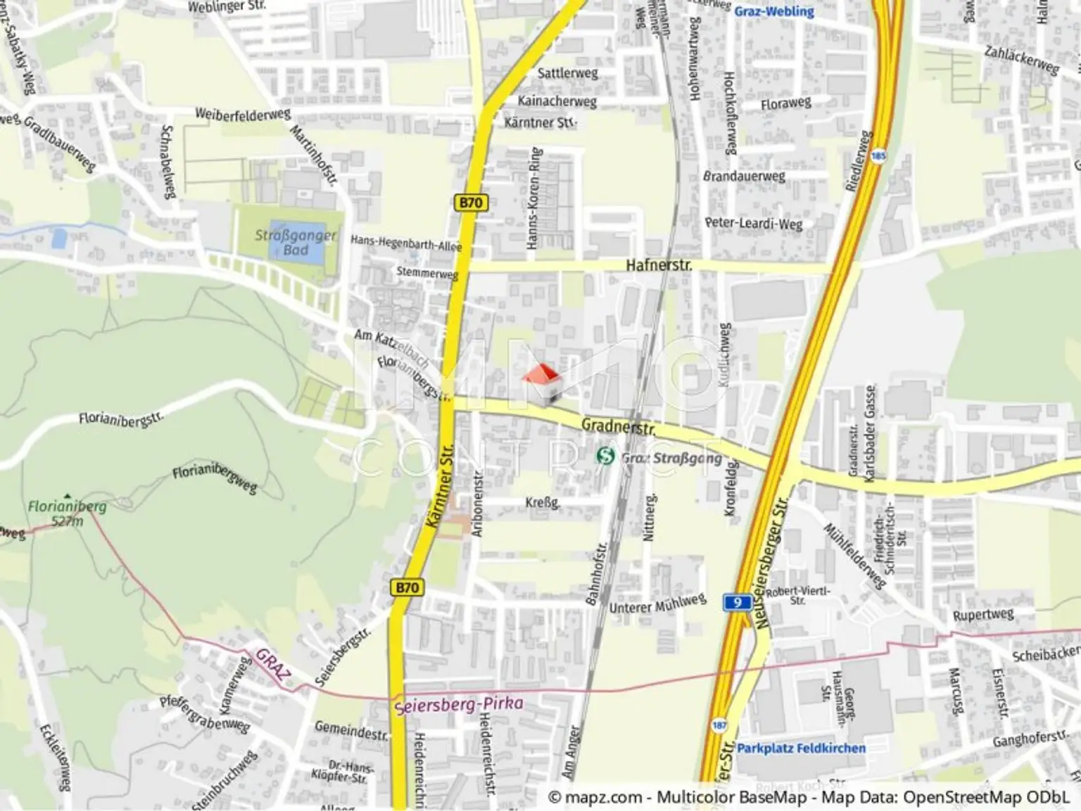 Geolyzer Kartenausschnitt