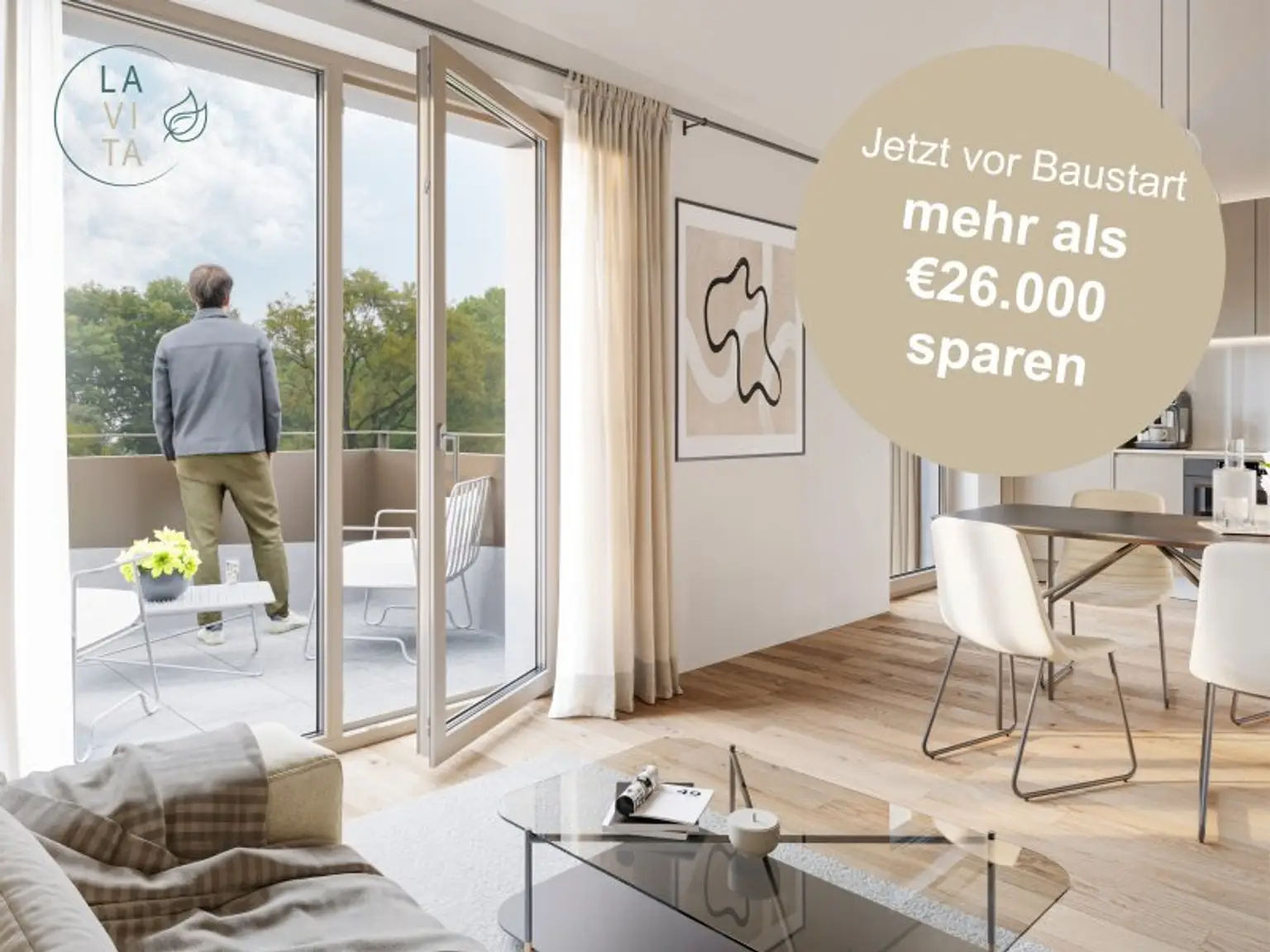 LAVITA - Moderne Maisonette-Wohnung unweit der Wiener Stadtgrenze mit Balkon und idealer Verkehrsanbindung - jetzt Baustartaktion nutzen
