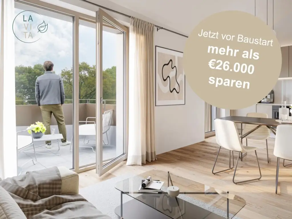 LAVITA - Moderne Maisonette-Wohnung unweit der Wiener Stadtgrenze mit Balkon und idealer Verkehrsanbindung - jetzt Baustartaktion nutzen