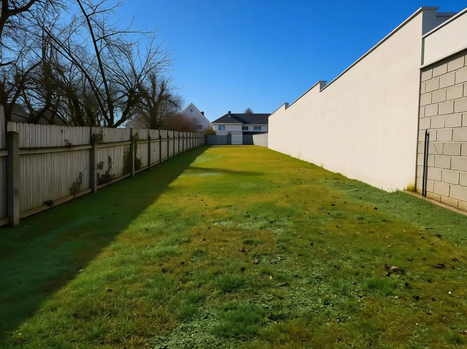 Grundstück oberhalb der Garage