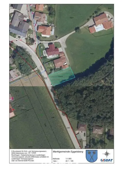 Lageplan inkl. Wasserleitungen und Kanalleitungen