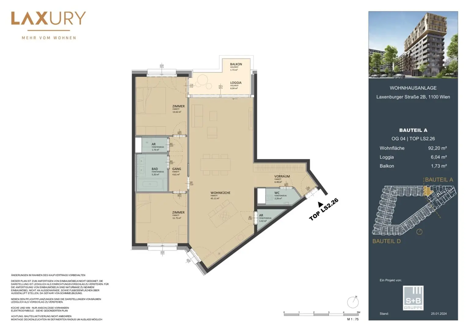 Big 3 room apartment directly at the main train station: Commission-free + Completion in October
