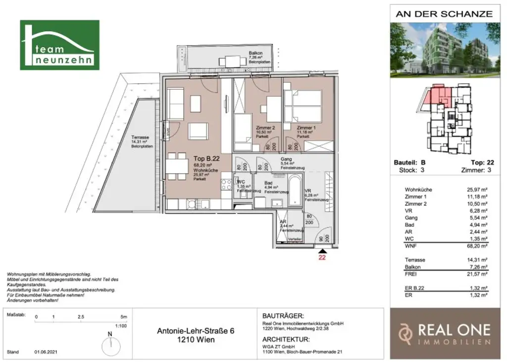 „An der Schanze“ – Exklusives Wohnen im Donaufeld