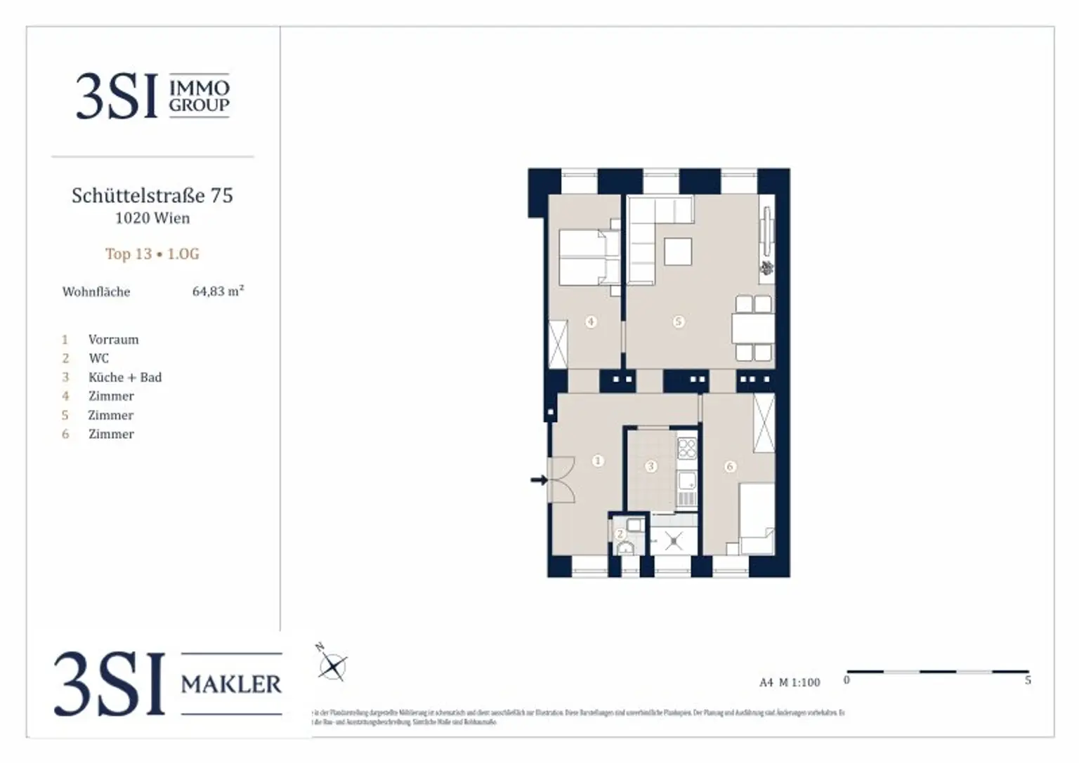 Wiener Altbauflair – 3 Zimmer Wohnung nahe Donaukanal