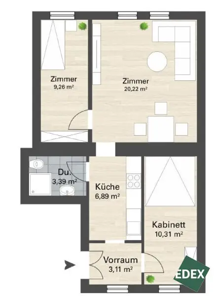 Schöne 2,5-Zimmer-Wohnung nahe U3 - Hütteldorfer Straße