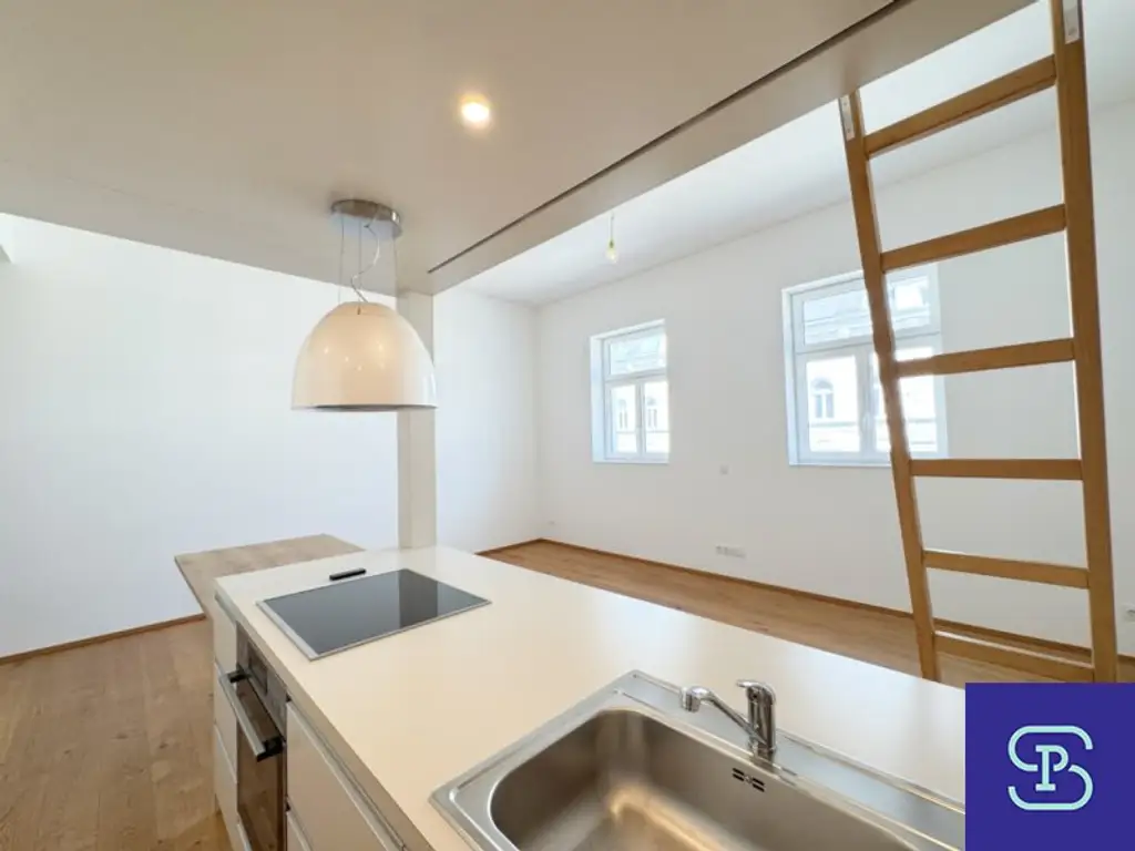 Außergewöhnliche 44m² DG-Wohnung mit Einbauküche Nähe Pilgramgasse - 1050 Wien