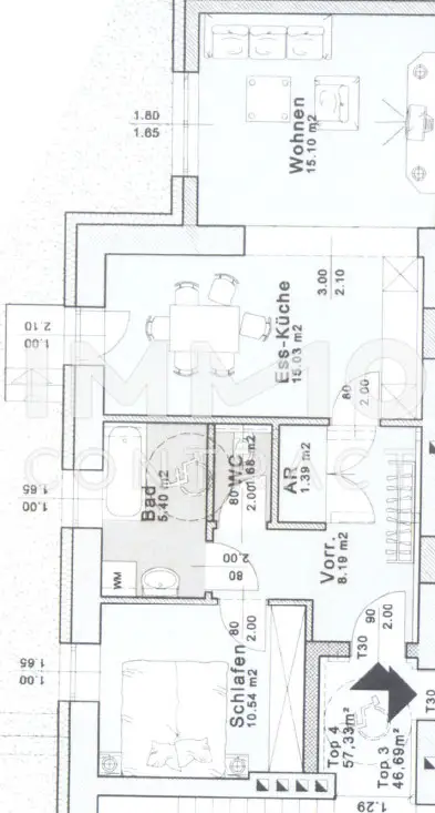 Großzügige 2-Zimmer Wohnung zu vermieten