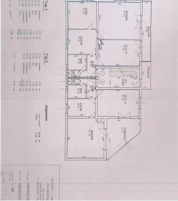 Plan Wohnung Top 2 Vorchdorf