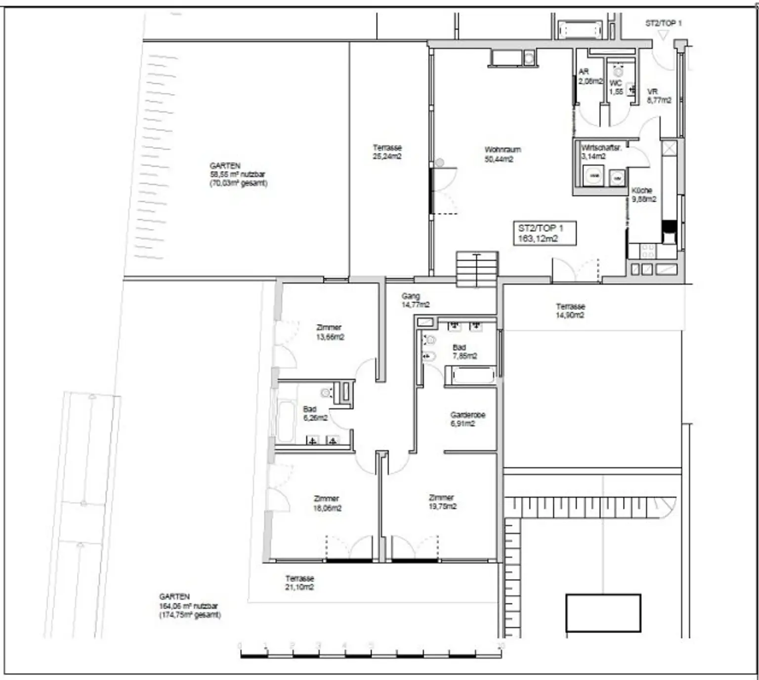 Wunderschöne 4 - Zimmer Wohnung mit Terrasse und Garten