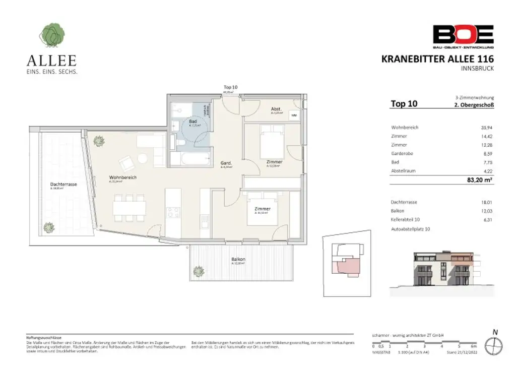 Auf höchstem Niveau: Dachgeschosswohnung in Hötting