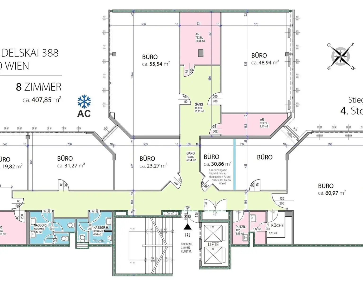 Donau Business Center I Top 742 I 8 Zimmer I ca. 407,85 m²