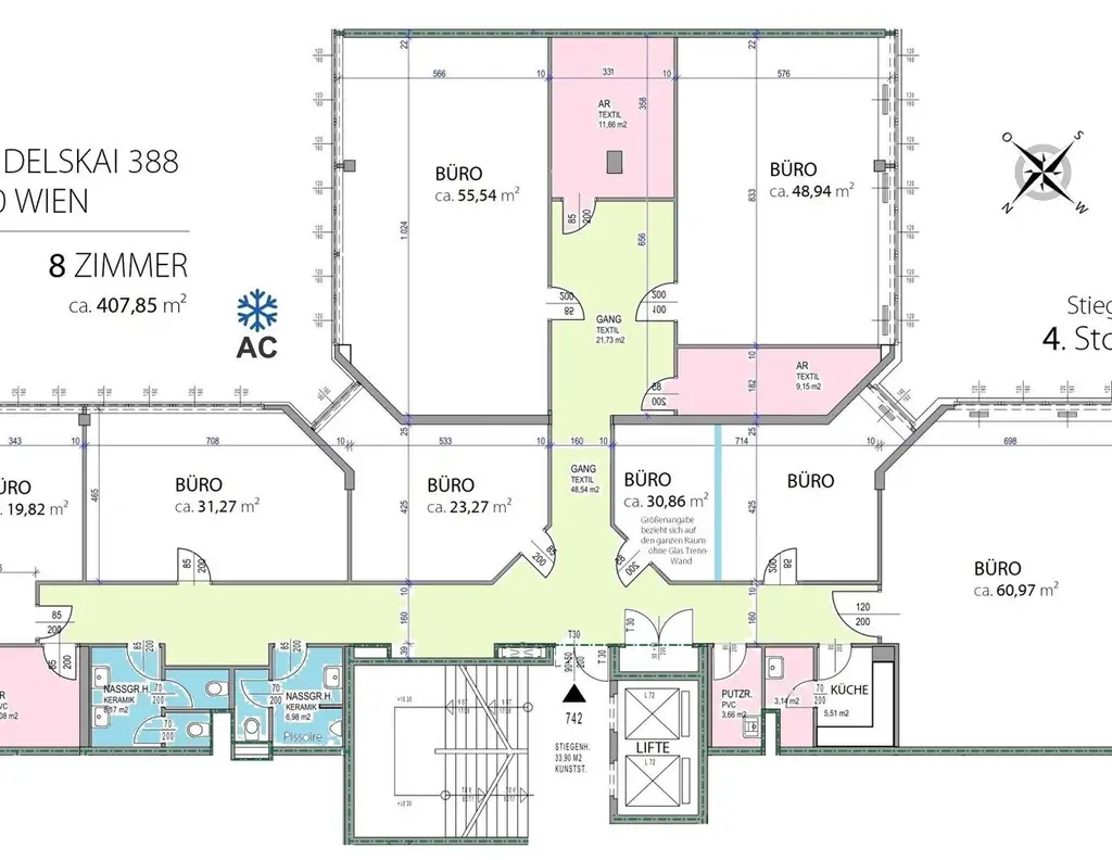 Donau Business Center I Top 742 I 8 Zimmer I ca. 407,85 m²