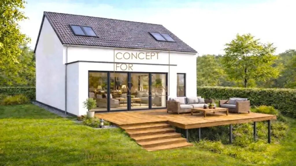 Modernes Haus. Südlage. Pool (*). Erstklassige Ausstattung. Garage. Traumhafter Garten. Bauprojekt. Beziehbar ab FJ 2027