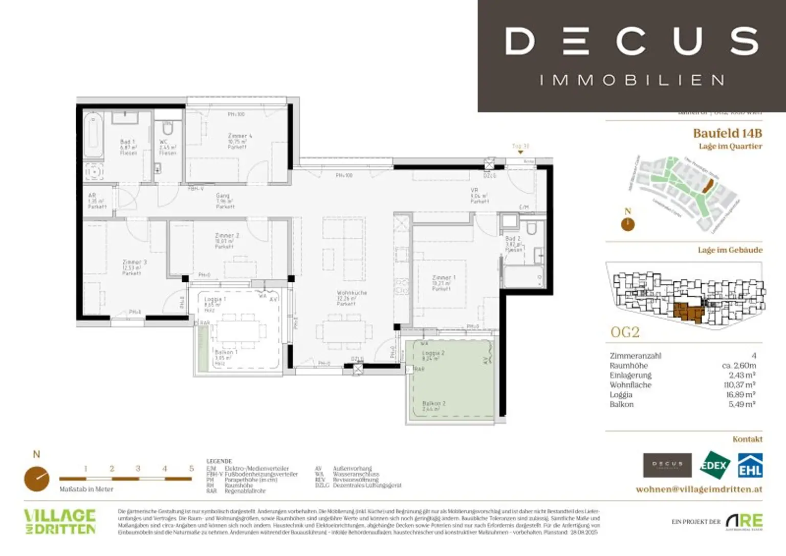 | FÜNF ZIMMER | BALKON | UNIKAT FÜR FREIGEISTER | EIGENNUTZER | BF 14B | VILLAGE IM DRITTEN | FERTIGSTELLUNG 2027