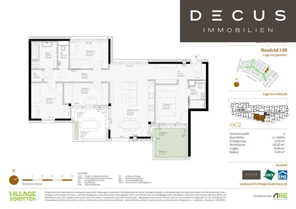 | FÜNF ZIMMER | BALKON | UNIKAT FÜR FREIGEISTER | EIGENNUTZER | BF 14B | VILLAGE IM DRITTEN | FERTIGSTELLUNG 2027