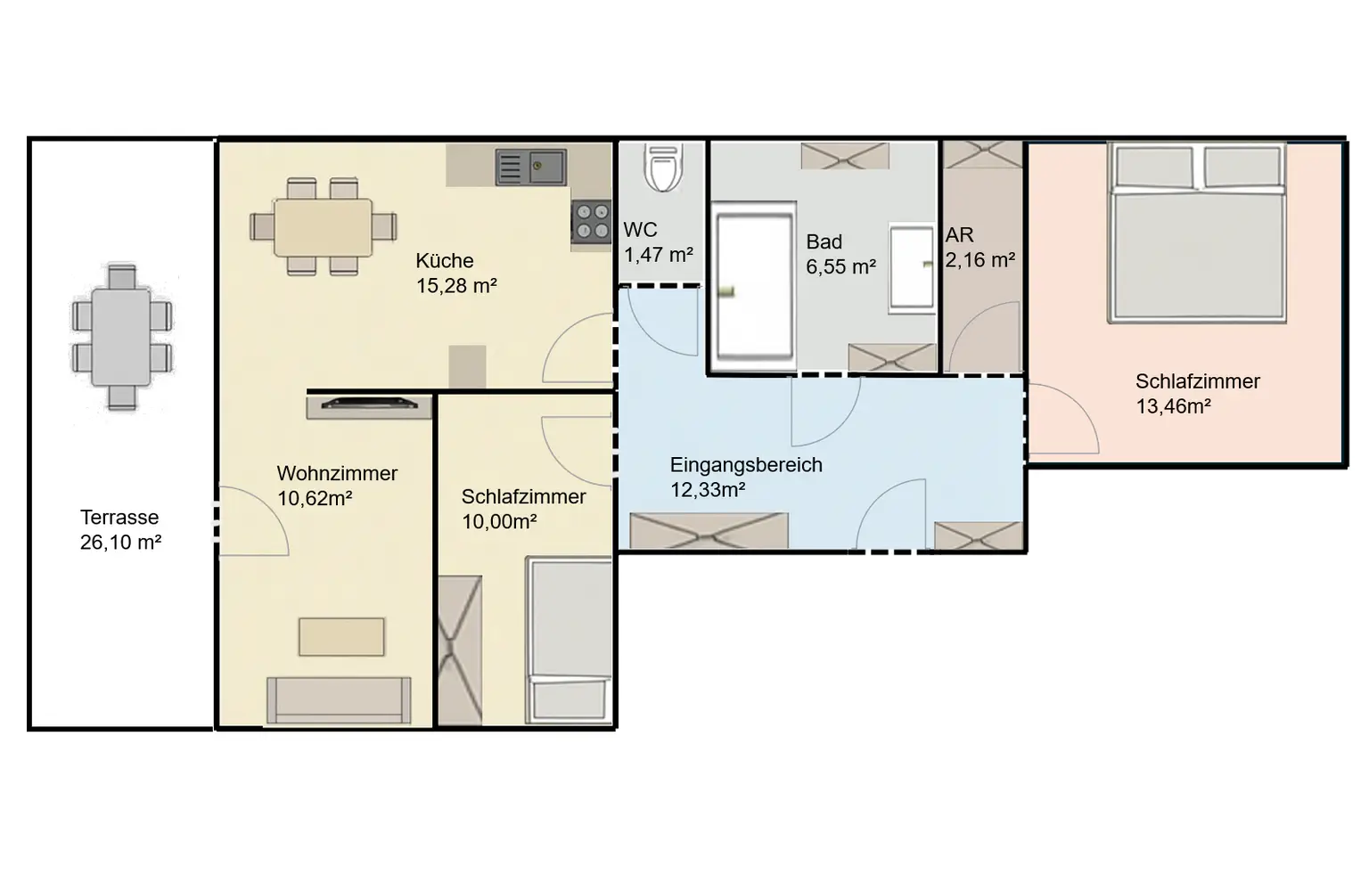 Grundriss - Skizze - Raumoptimierung