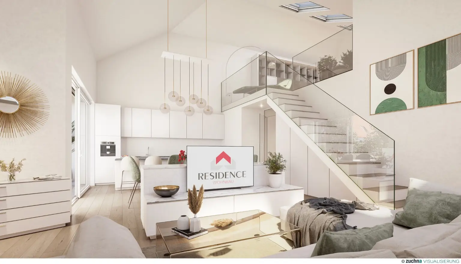 "ELISABETH-VORSTADT - Großes 2 Zimmer LOFT mit Galerie & Traumterrasse und Aufzug in generalsanierter Ceconi-Villa"