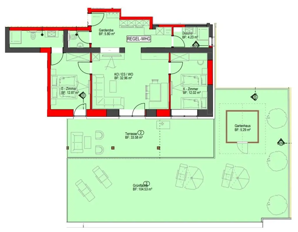 Natur pur - 3 Zimmerwohnung mit Terrasse - Top 02