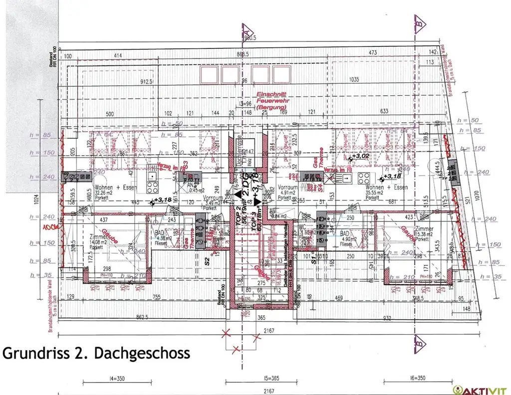 2 Rohdachböden baubewilligt. - 6 Wohneinheiten mit rund 450 m² WNFL. - Wohnlage nahe Lendplatz.