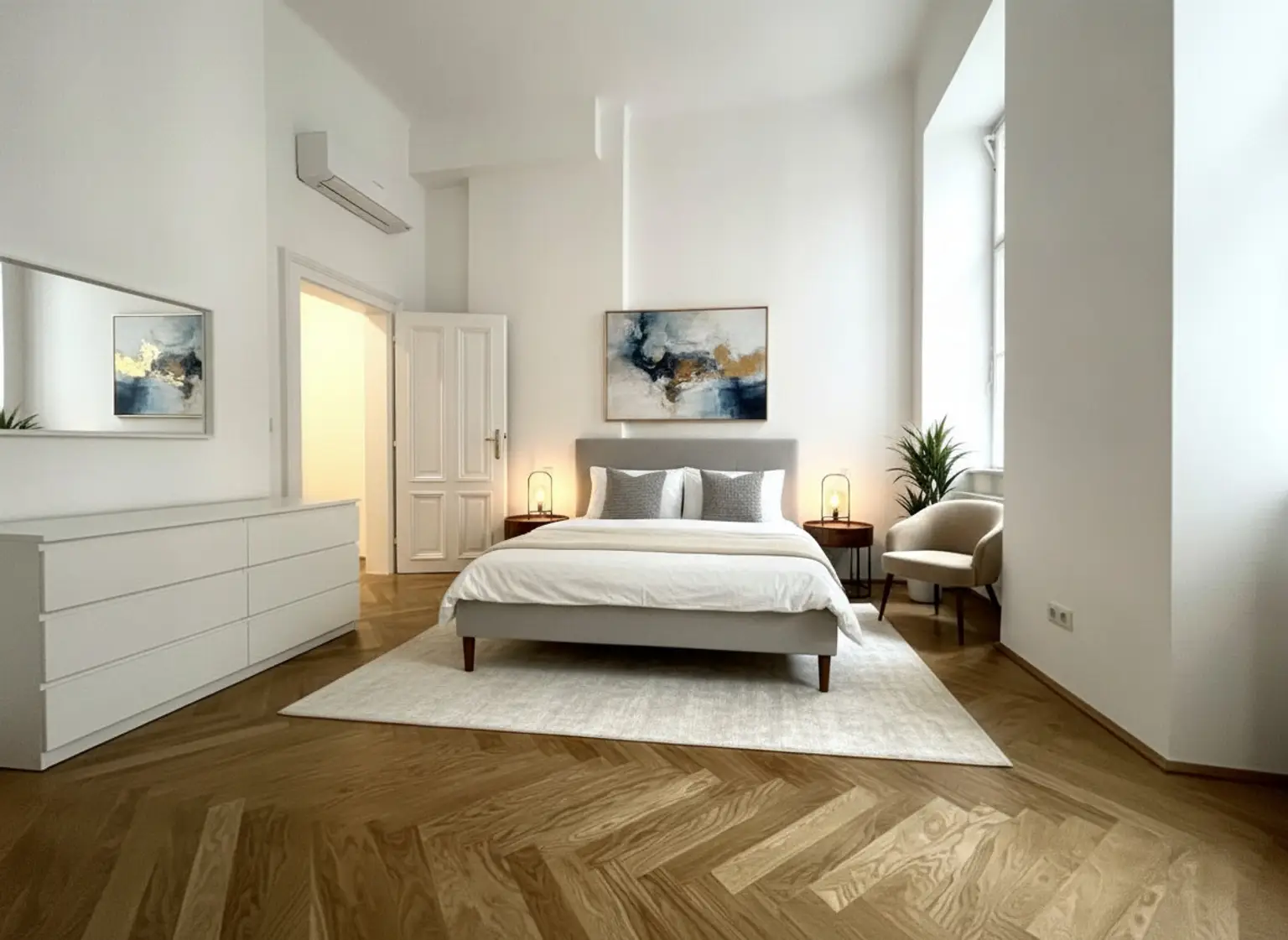 UNBEFRISTET und ERSTBEZUG: Prachtvolle, ruhige und klimatisierte Altbauwohnung in fantastischer Lage / FIRST OCCUPANCY: Quiet, air-conditioned flat in a historic building in a fantastic location