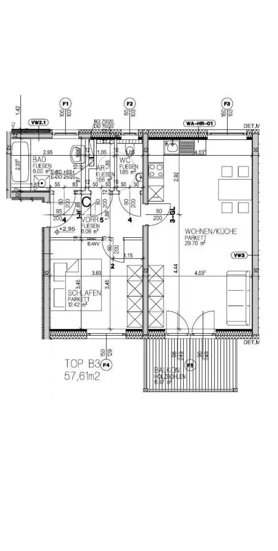 Helle 2-Zimmer-Wohnung mit Balkon in ruhiger, sonniger Lage in Gutenberg