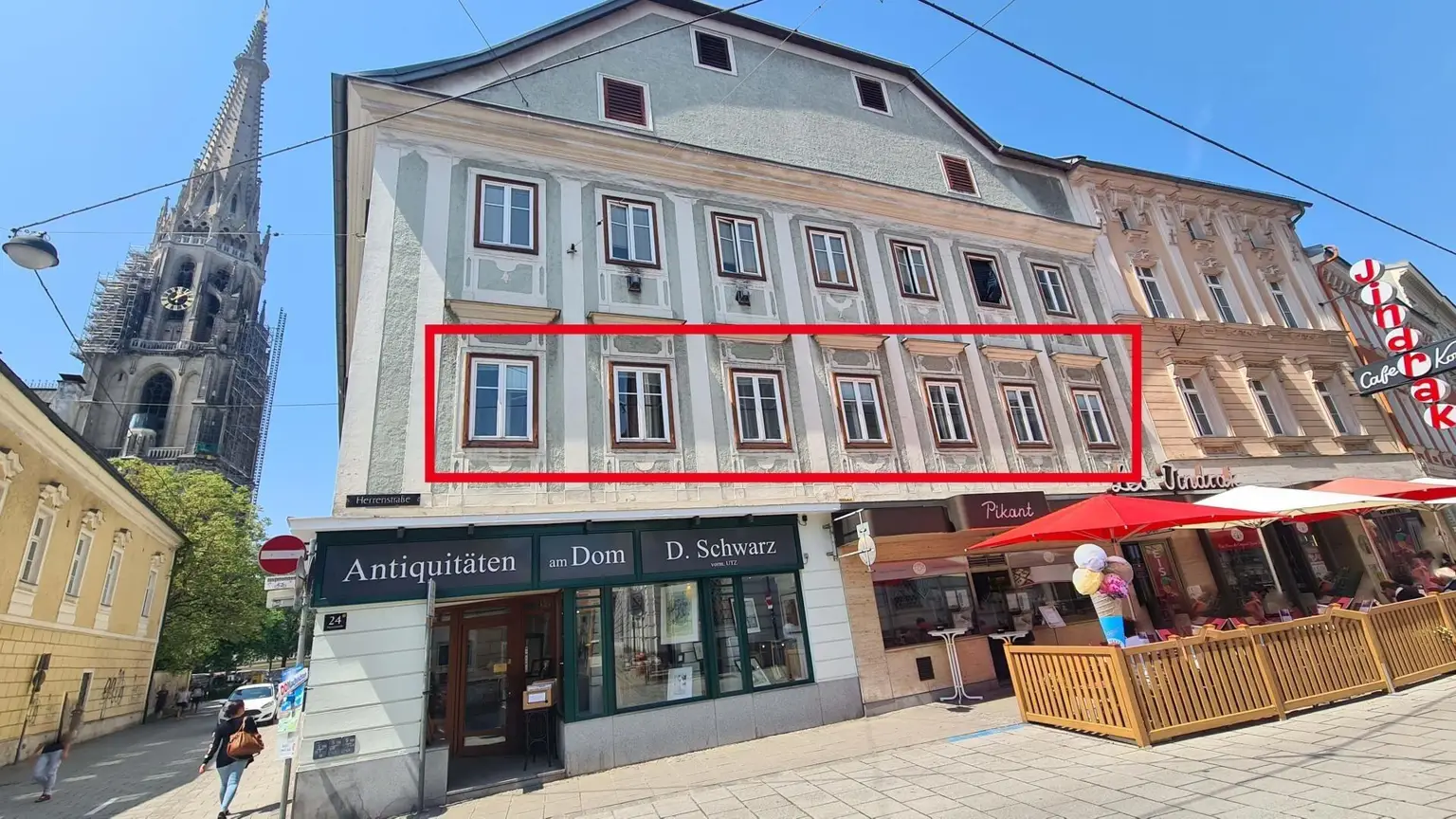 Außenansicht markiert