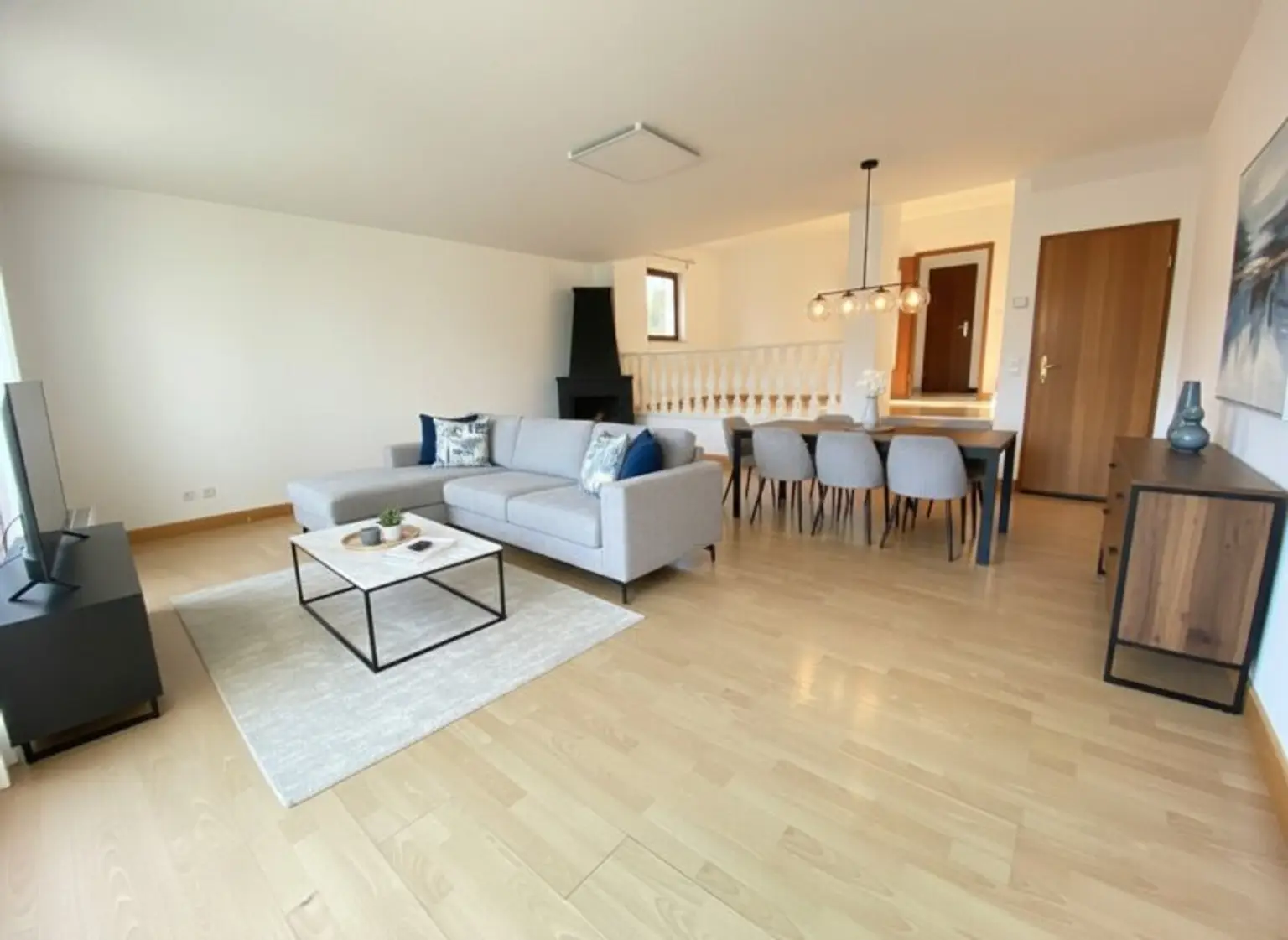 Visualisierung Wohnzimmer möbliert