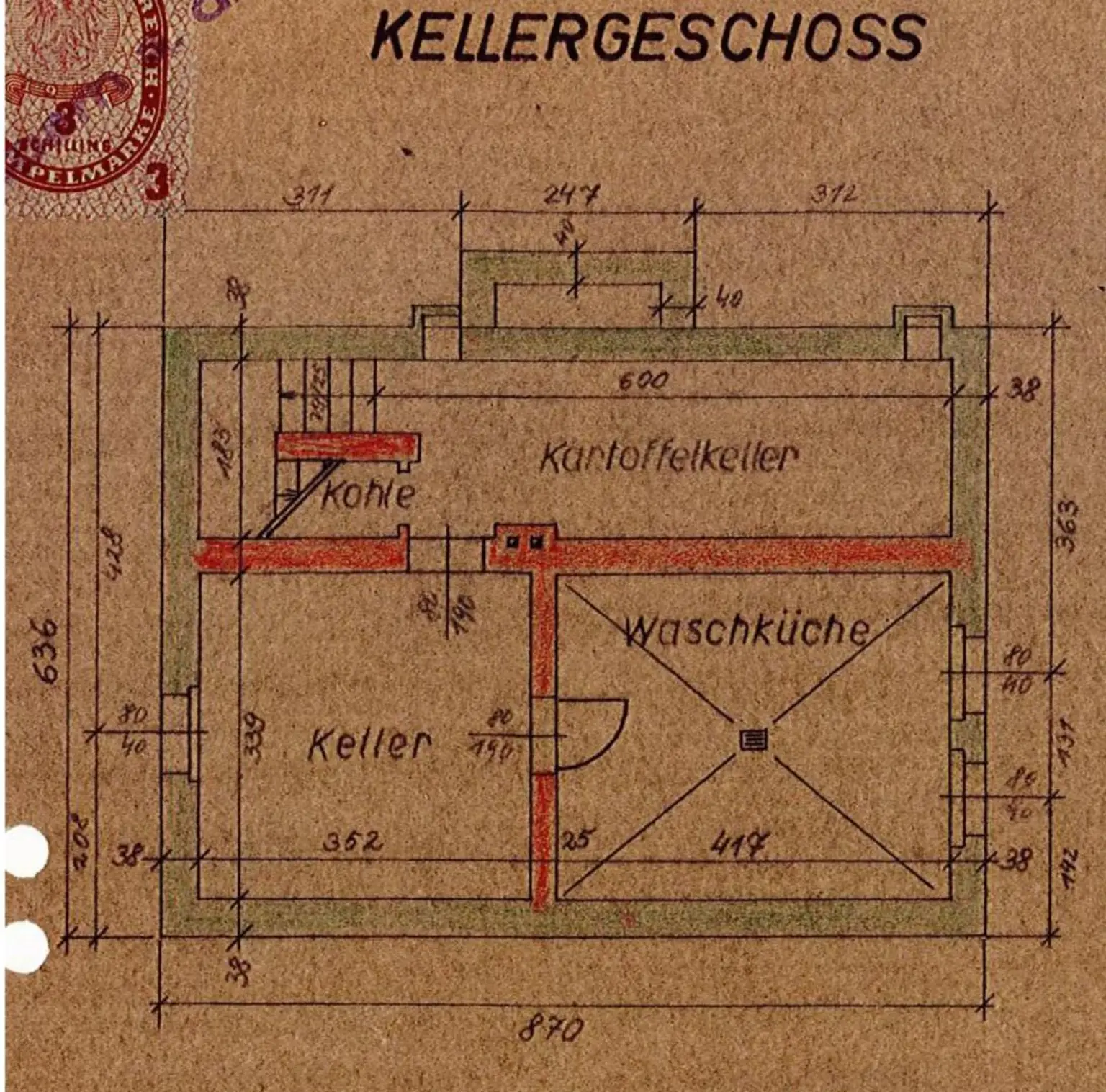 Grundriss Keller