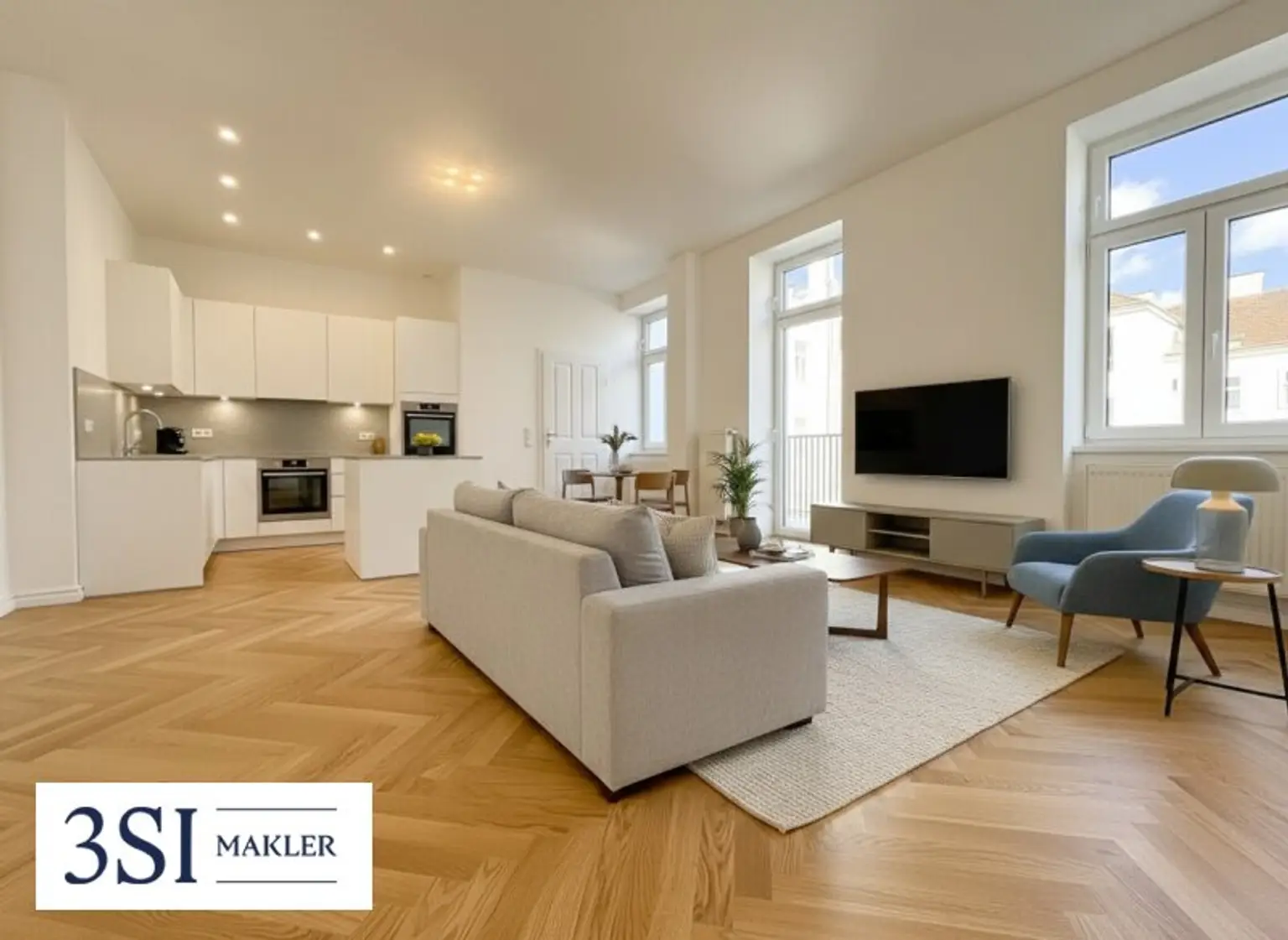 Altbau trifft Design – Traumhafte 3-Zimmer-Wohnung frisch saniert mit hofseitigem Balkon