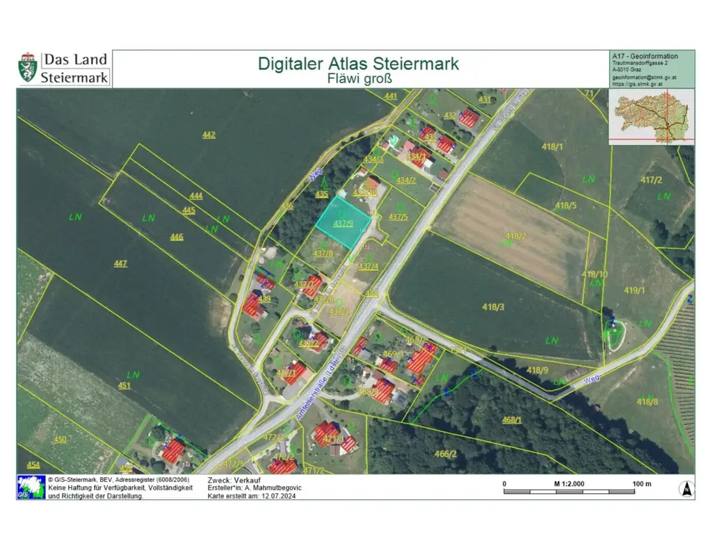 Sankt Johann im Saggautal! Traumhaftes Baugrundstück in malerischer Lage inkl. Bauplan